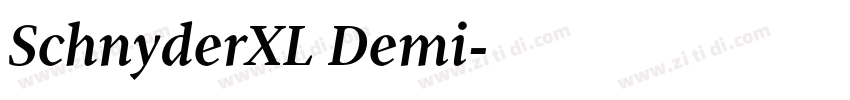 SchnyderXL Demi字体转换